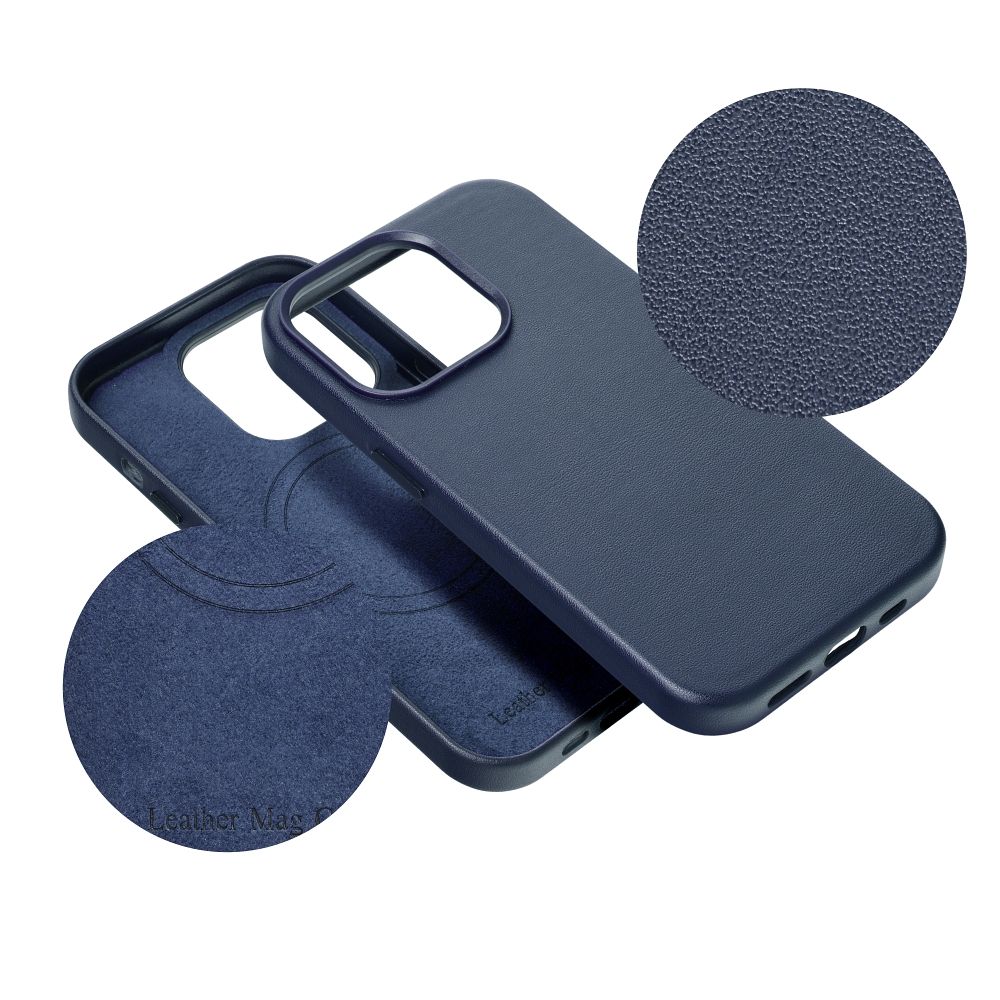 Husa Eleganta Leather Mag Cover Iphone 16 -Albastru Indigo - 2 | YEO